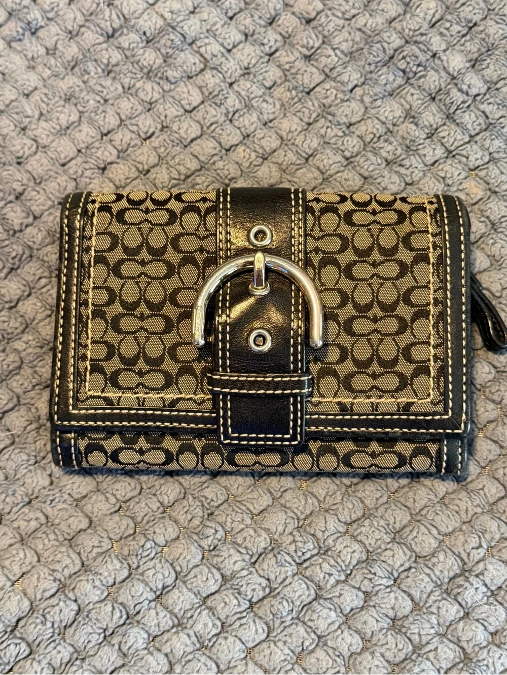 Coach Soho Buckle Wallet in Signature Canvas